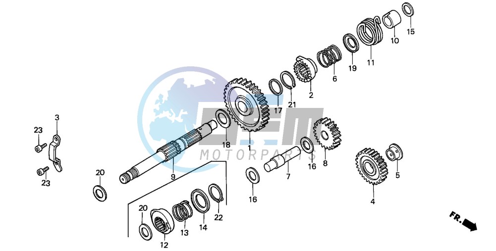 KICK STARTER SPINDLE