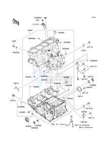 ZX 1000 D [NINJA ZX-10R] (D6F-D7FA) D6F drawing CRANKCASE