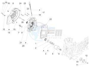 GTS 125 4T 3V ie Super (APAC) (RK, VT) drawing Flywheel magneto cover - Oil filter