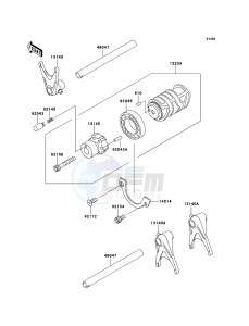 W800 EJ800ABS GB XX (EU ME A(FRICA) drawing Gear Change Drum/Shift Fork(s)