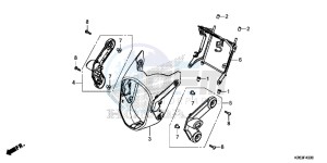 MSX125E MSX125 UK - (E) drawing HEADLIGHT COVER