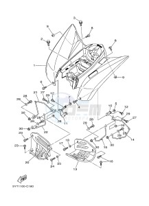 YFM350R YFM350RB RAPTOR 350 (10P9 10P9) drawing REAR FENDER