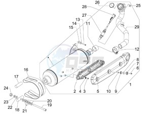 MP3 400 ie lt Touring drawing Silencer