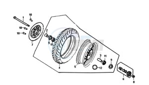 ORBIT II 50 25KMH (L8) NL drawing FRONT WHEEL