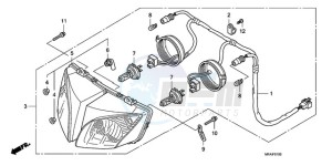 CBF1000T9 Ireland - (EK) drawing HEADLIGHT