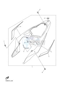 YZF-R1 998 R1 (1KB8 1KB9) drawing SIDE COVER