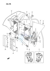 RM125 (E3) drawing RADIATOR (MODEL R S)