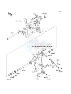 VN 2000 G [VULCAN 2000] (8F-9F) 0G9F drawing SWINGARM