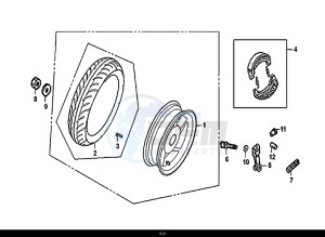 CROX 50 (45Km/h) (AE05WA-EU) (E4) (L8-M0) drawing REAR WHEEL