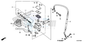 CRF250LD CRF250L UK - (E) drawing FRONT BRAKE MASTER CYLINDER