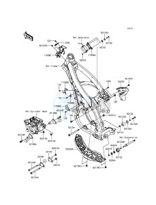 KX450F KX450HGF EU drawing Frame Fittings