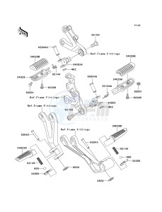 ZX 600 J [ZZR600] (J4) J4 drawing FOOTRESTS