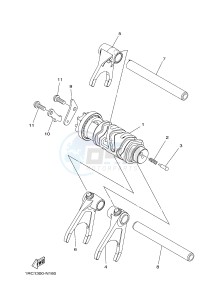 MT09 900 (1RC9) drawing SHIFT CAM & FORK