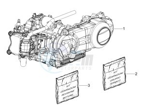 Liberty 150 4t e3 moc drawing Engine assembly