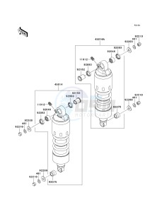 VN 1600 D [VULCAN 1600 NOMAD] (D6F-D8FA) D8F drawing SUSPENSION_SHOCK ABSORBER