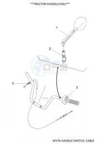 YFM700FWBD YFM70KPAK (B5K6) drawing WVTA HANDLE SWITCH, CABLE