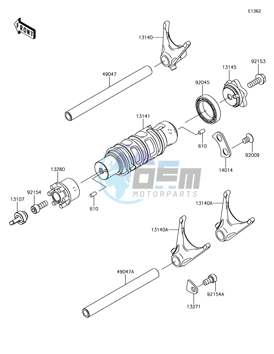 Gear Change Drum/Shift Fork(s)