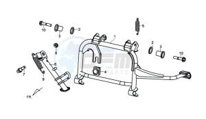 TONIK 125 drawing CENTRAL STAND - SIDE STAND - KICKSTARTER PEDAL