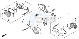 CBR600FS drawing WINKER (CBR600F/FS/FR) (CBR600F4-KO,2KO,U)