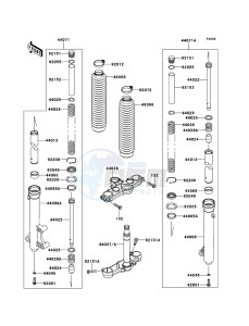 KLX125 KLX125CCF XX (EU ME A(FRICA) drawing Front Fork