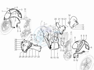 MP3 125 yourban erl drawing Wheel housing - Mudguard