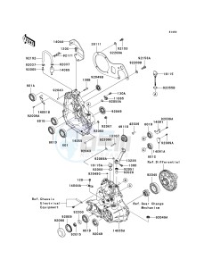 KAF 400 B [MULE 600] (B6F-B9F) B8F drawing GEAR BOX