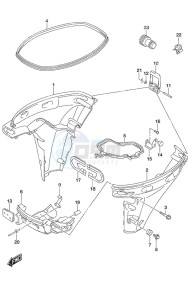 DF 20A drawing Side Cover Remote Control w/Power Tilt