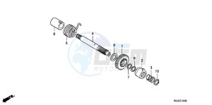 CRF100FB drawing KICK STARTER SPINDLE