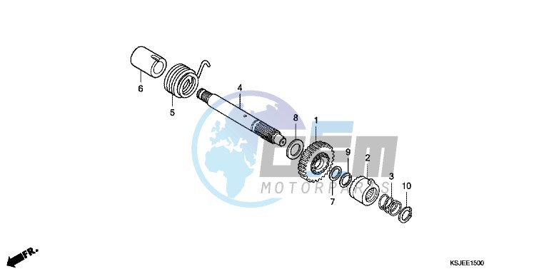 KICK STARTER SPINDLE