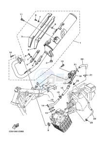 YBR125ESD (3D9B) drawing EXHAUST