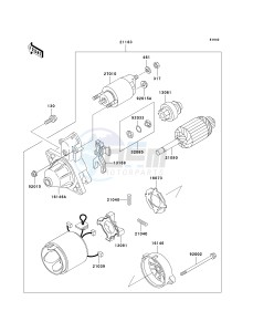 KAF 300 C [MULE 550] (C6-C7) [MULE 550] drawing STARTER MOTOR