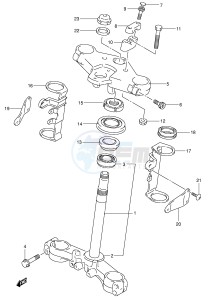 SV650S (E2) drawing STEERING STEM (SV650K1 K2)