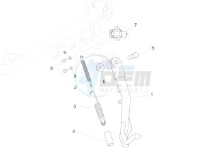 V9 Bobber 850 (APAC) drawing Central stand