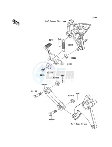 Z1000_ABS ZR1000EBF FR XX (EU ME A(FRICA) drawing Brake Pedal