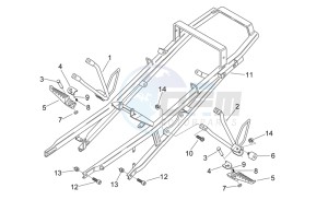 RS 125 drawing Rear footrests