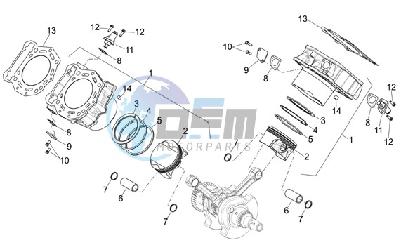 Cylinder with piston