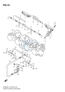 GSX650F (E3-E28) Katana drawing THROTTLE BODY HOSE JOINT (GSX650FL1 E33)