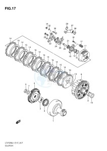 LT-F250 (E17) drawing CLUTCH