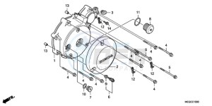 VT750CA9 Australia - (U / ST) drawing LEFT CRANKCASE COVER