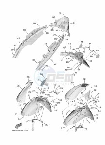 MWD300 TRICITY 300 (BX94) drawing FENDER