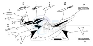 CBR125RS drawing MARK/STRIPE (CBR125RW7)