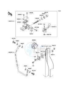 KX125 KX125M6F EU drawing Front Master Cylinder