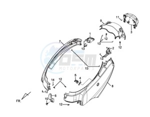 E-VIRID 25KMH drawing MOTOR COWLING L / R / TAIL LIGHT