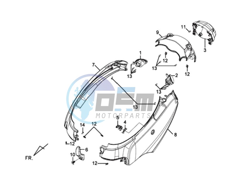 MOTOR COWLING L / R / TAIL LIGHT