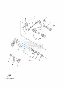 XT250 XT250N (B1UG) drawing SHIFT SHAFT