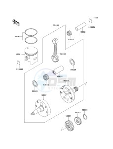 KX 250 L [KX250] (L4) [KX250] drawing CRANKSHAFT_PISTON-- S- -