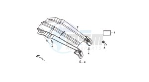 WOLF 250EFI drawing REAR FENDER