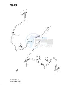 AN400Z drawing REAR BRAKE HOSE (AN400L1 E19)