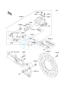 VN 1600 B [VULCAN 1600 MEAN STREAK] (B6F-B8FA) B8FA drawing REAR BRAKE