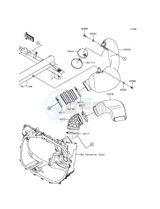 MULE PRO-DX KAF1000EGF EU drawing Air Cleaner-Belt Converter